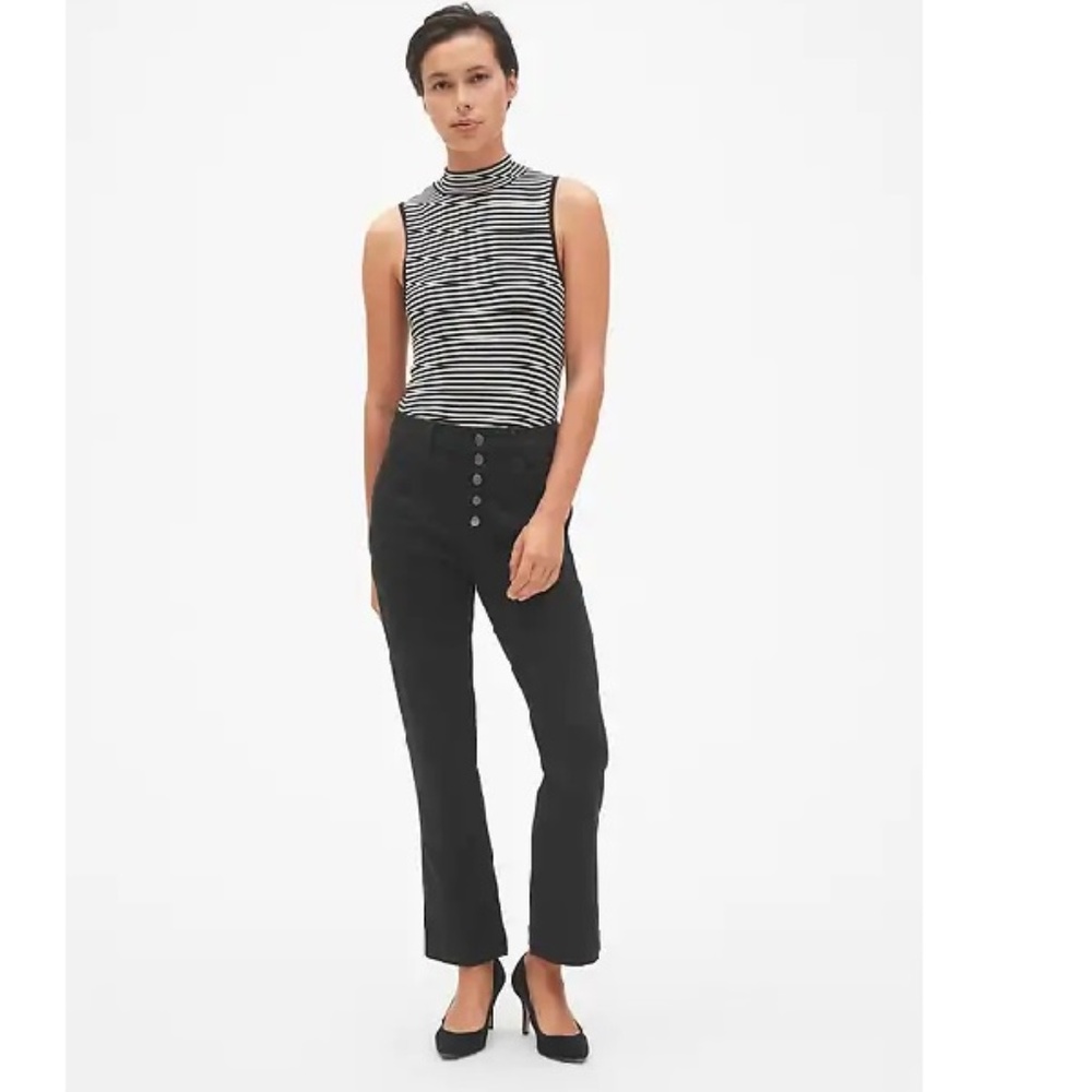 NWT Gap High Rise Crop Kick Pants 6 Blue c661 - Picture 4 of 6